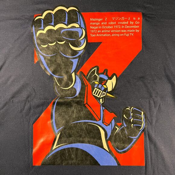 Rare Mazinger: GX-03 Combattler V Robot T-Shirt, Blue Vintage Style, Size XL - Picture 3 of 8